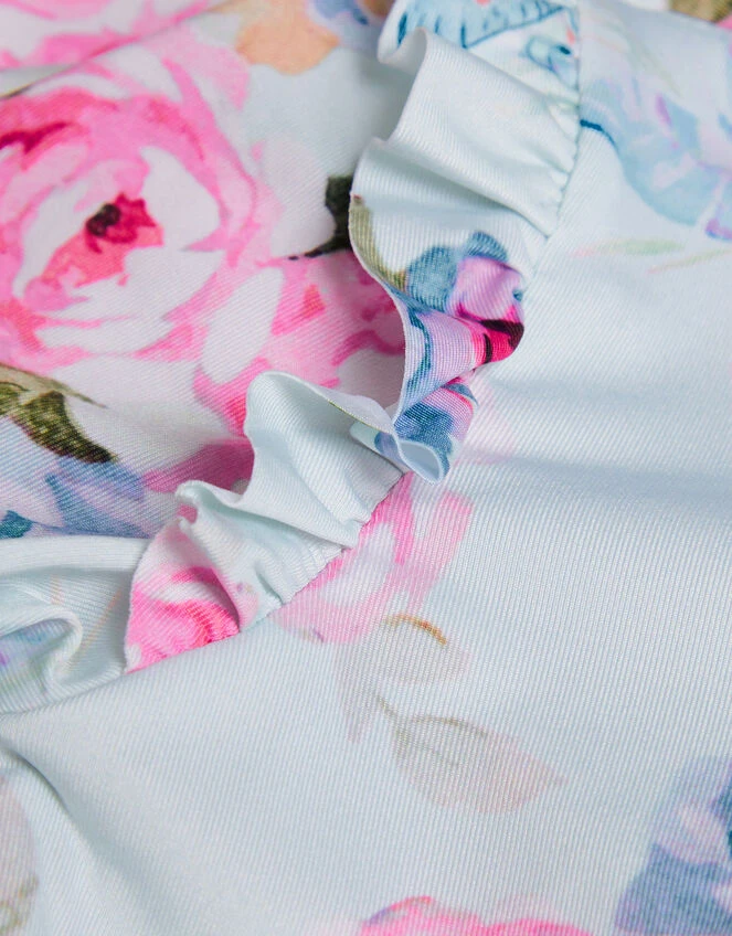 MONSOON Baby Posey Floral Swimsuit With UPF50+ Protection Green 3 MONSOON Baby Posey Floral Swimsuit With UPF50+ Protection Green - Image 3