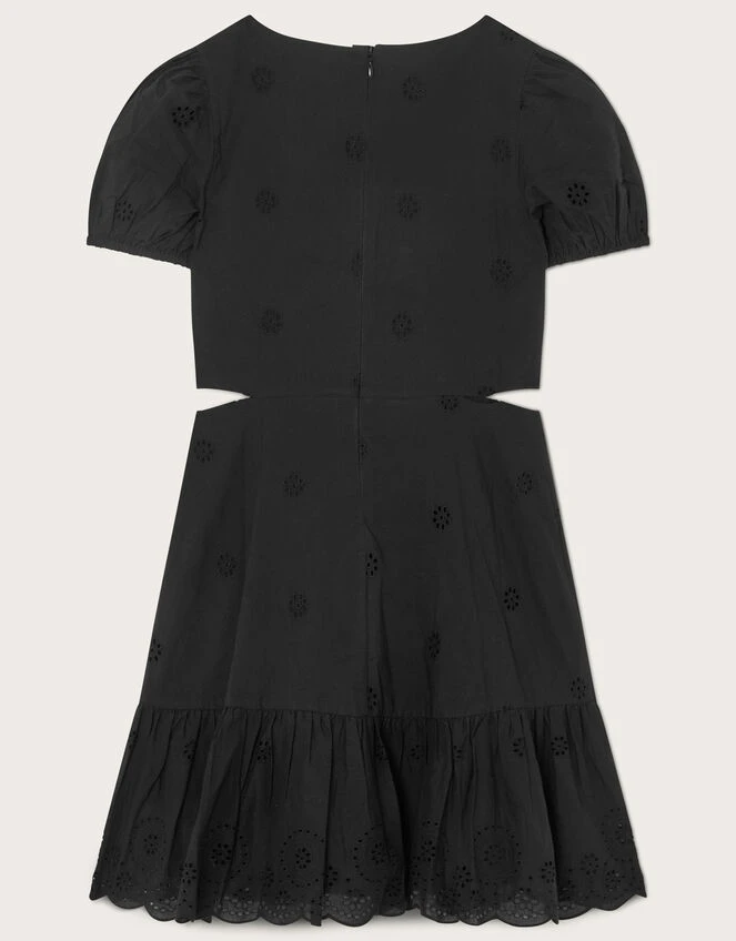 MONSOON Broderie Cut-Out Detail Dress Black 2 MONSOON Broderie Cut-Out Detail Dress Black - Image 2