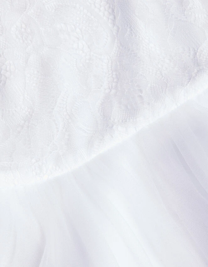 MONSOON Freya Scuba Lace Communion Dress White 3 MONSOON Freya Scuba Lace Communion Dress White - Image 3