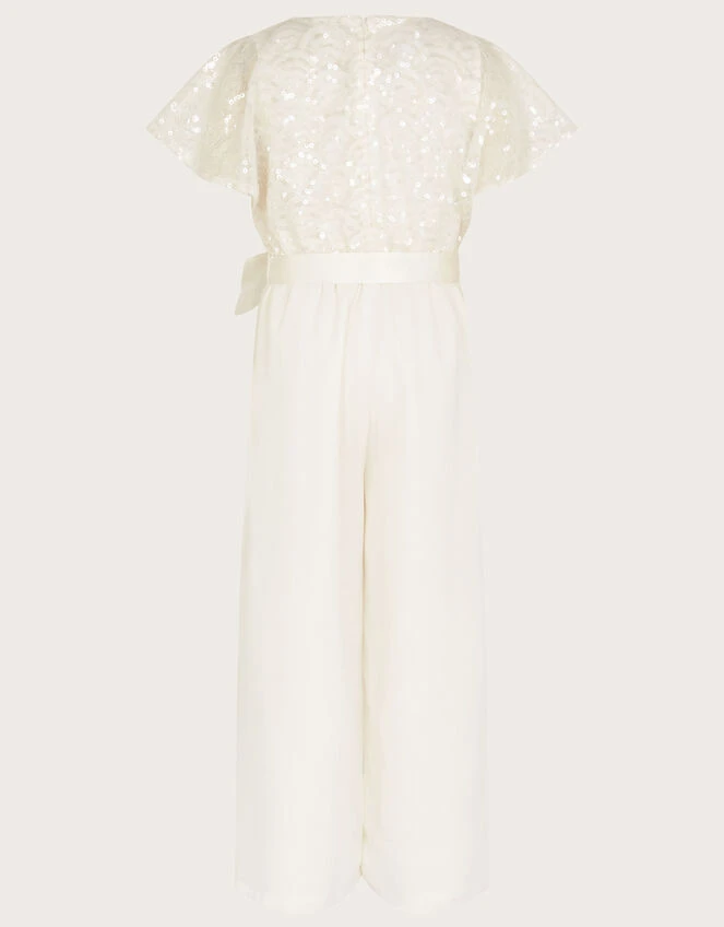 MONSOON Deco Cape Sleeve Truth Jumpsuit Ivory 3 MONSOON Deco Cape Sleeve Truth Jumpsuit Ivory - Image 3