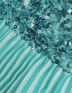 MONSOON Angel Pleat Sequin Dress Teal 5 MONSOON Angel Pleat Sequin Dress Teal -MONSOON Sales Store 03 51815240 4