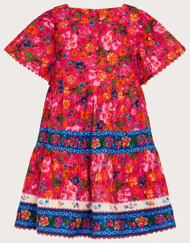 MONSOON Heritage Floral Mixed Print Dress Red 2 MONSOON Heritage Floral Mixed Print Dress Red - Image 2