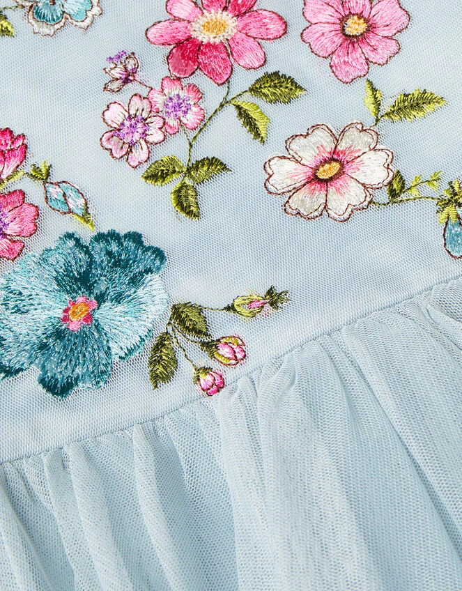 MONSOON Emzy Embroidered Cape Sleeve Dress Green 3 MONSOON Emzy Embroidered Cape Sleeve Dress Green - Image 3