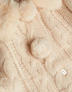 MONSOON Baby Cable Knit Cardigan With Faux Fur Collar Camel 7 MONSOON Baby Cable Knit Cardigan With Faux Fur Collar Camel -MONSOON Sales Store 04 41217935 5