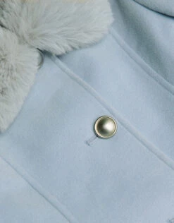 MONSOON Waist Waterfall Coat With Faux Fur Collar Blue 9 MONSOON Waist Waterfall Coat With Faux Fur Collar Blue -MONSOON Sales Store 04 41408505 5
