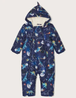 MONSOON Space Dinosaur Padded Pramsuit With Recycled Polyester Blue -MONSOON Sales Store 04 41604606 5