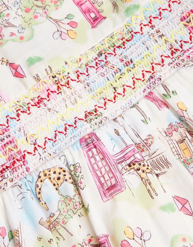 MONSOON Baby London Print Dress Ivory 4 MONSOON Baby London Print Dress Ivory - Image 4