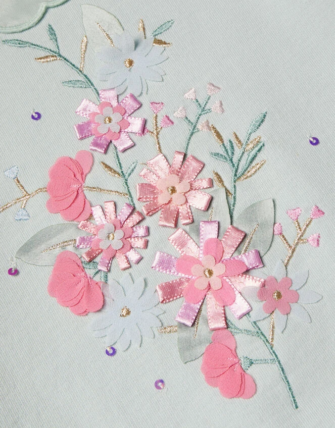 MONSOON Frill Collar Sweatshirt Blue 4 MONSOON Frill Collar Sweatshirt Blue - Image 4