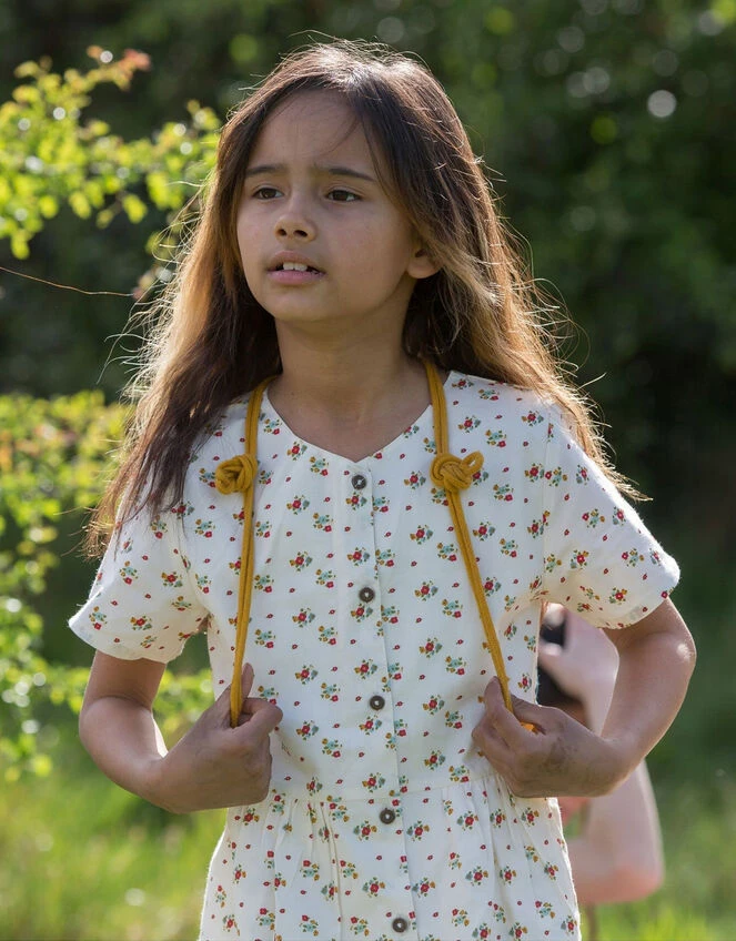 Little Green Radicals Spring Flowers Button Through Dress Multi 4 Little Green Radicals Spring Flowers Button Through Dress Multi - Image 4