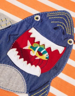 MONSOON Shark Stripe T-Shirt Orange -MONSOON Sales Store 04 51411230 4