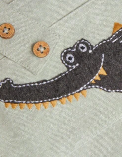 MONSOON Newborn Crocodile Dungarees Green 5 MONSOON Newborn Crocodile Dungarees Green -MONSOON Sales Store 04 51411907 4