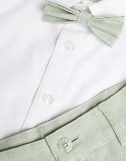 MONSOON Smart Shorts Bowtie And Shirt Set Green -MONSOON Sales Store 04 51412707 4
