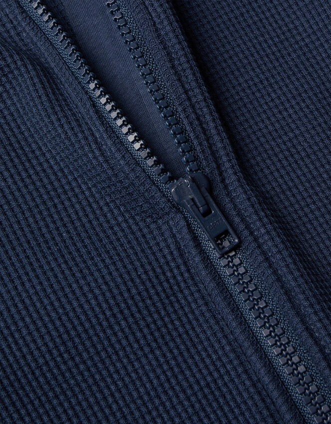 MONSOON Textured Zip Through Hoody Blue 4 MONSOON Textured Zip Through Hoody Blue - Image 4