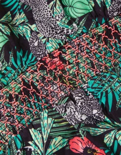 MONSOON Palm Print Shirred Playsuit In Recycled Polyester Multi -MONSOON Sales Store 04 51620229 4