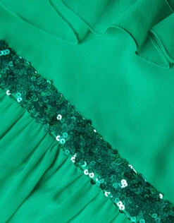 MONSOON Ruby Ruffle One-Shoulder Prom Dress Green -MONSOON Sales Store 04 51824307 4