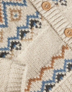 MONSOON Fair Isle Knitted Cardigan Ivory -MONSOON Sales Store 04 61604626 4