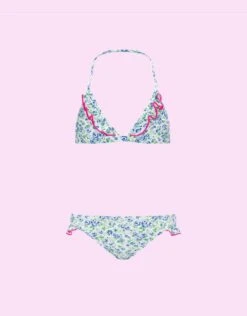 Sunuva Vintage Ditsy Floral Bikini Set Blue
