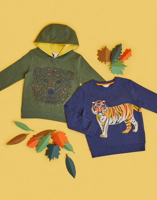 MONSOON Tiger Jumper WWF-UK Collaboration Blue 1 MONSOON Tiger Jumper WWF-UK Collaboration Blue