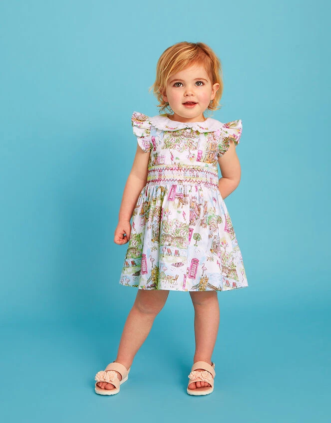 MONSOON Baby London Print Dress Ivory 1 MONSOON Baby London Print Dress Ivory