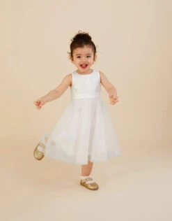 MONSOON Baby Odette Alice Tulle Dress Ivory