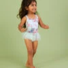 MONSOON Baby Posey Floral Skirt Swimsuit Green