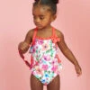 MONSOON Baby Botanical Printed Swimsuit Ivory