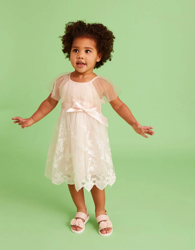 MONSOON Baby May Butterfly Lace Dress Pink 1 MONSOON Baby May Butterfly Lace Dress Pink